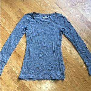 Small Aerie waffle shirt, gray